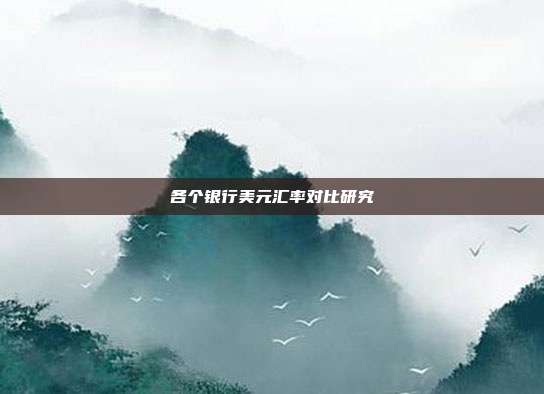 各个银行美元汇率对比研究