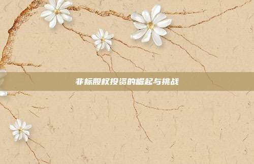 非标股权投资的崛起与挑战