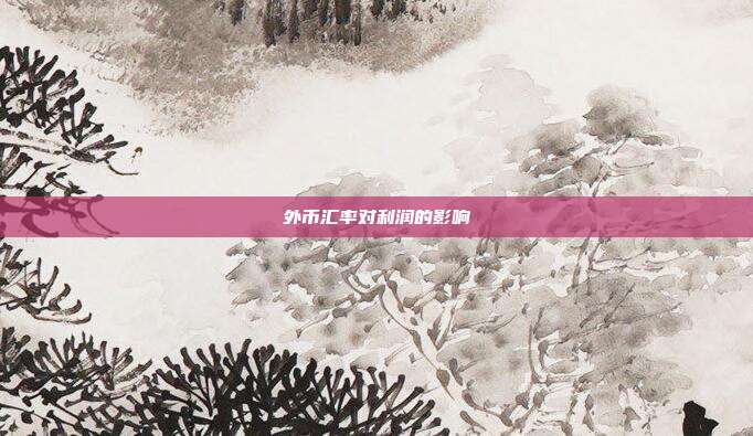 外币汇率对利润的影响