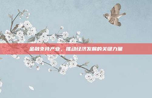 金融支持产业,推动经济发展的关键力量