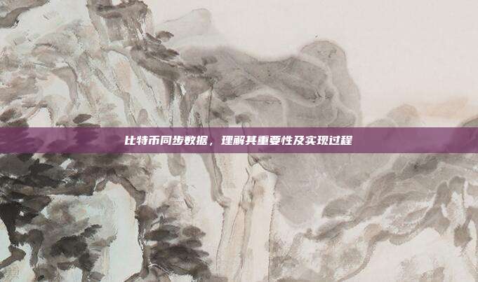 比特币同步数据，理解其重要性及实现过程