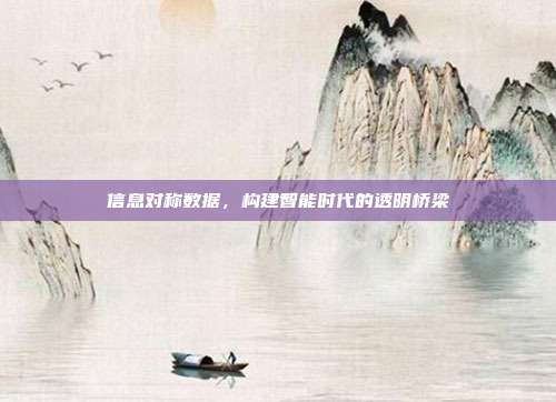 信息对称数据，构建智能时代的透明桥梁