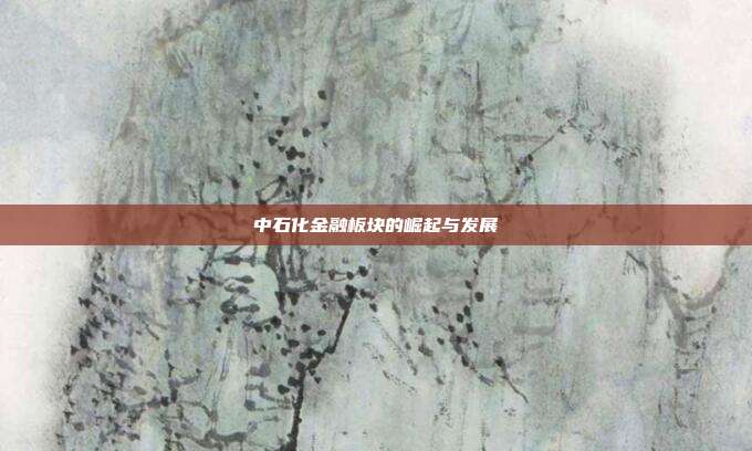 中石化金融板块的崛起与发展