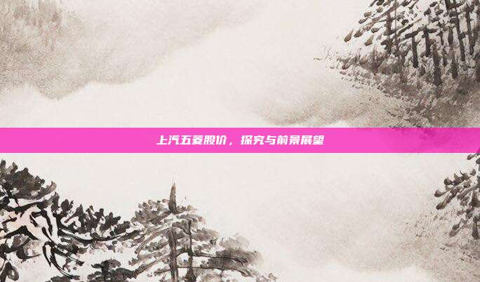 上汽五菱股价，探究与前景展望