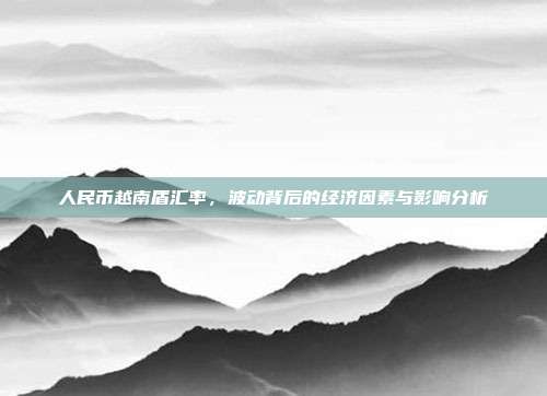 人民币越南盾汇率，波动背后的经济因素与影响分析