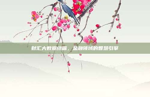 财汇大数据终端，金融领域的智慧引擎