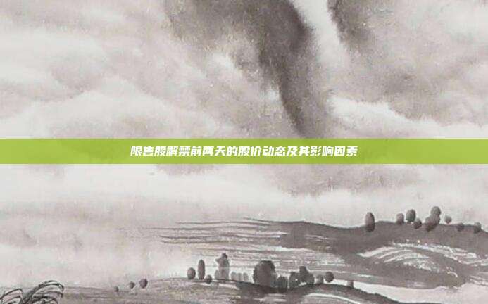限售股解禁前两天的股价动态及其影响因素