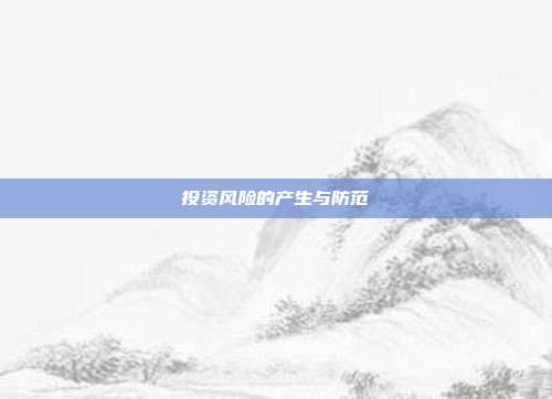 投资风险的产生与防范