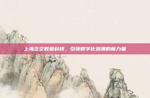 上海念空数据科技，引领数字化浪潮的新力量