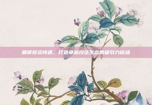 鼎晖投资待遇，打造卓越投资生态的吸引力磁场