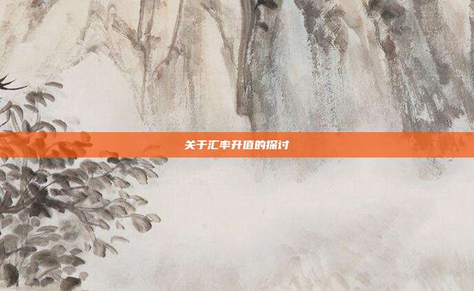 关于汇率升值的探讨