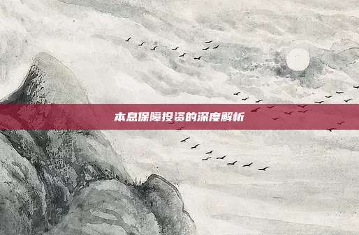本息保障投资的深度解析