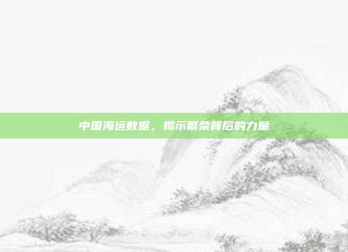 中国海运数据,揭示繁荣背后的力量