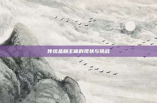 传统金融主体的现状与挑战
