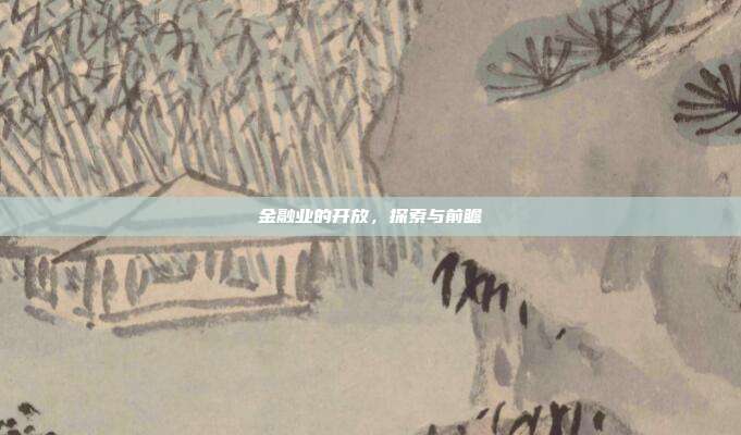 金融业的开放,探索与前瞻