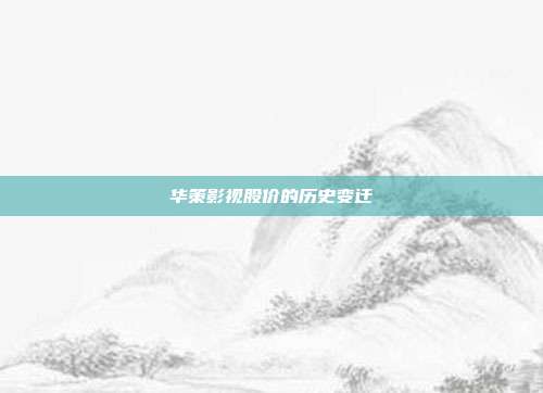 华策影视股价的历史变迁