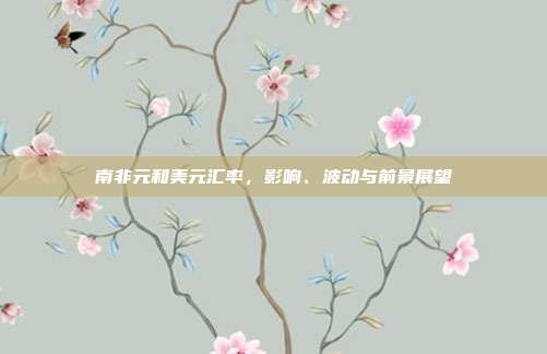 南非元和美元汇率,影响、波动与前景展望