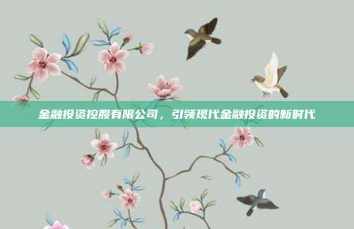 金融投资控股有限公司，引领现代金融投资的新时代