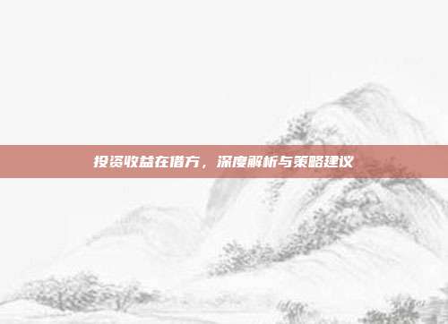 投资收益在借方,深度解析与策略建议