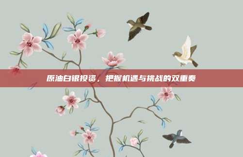 原油白银投资,把握机遇与挑战的双重奏