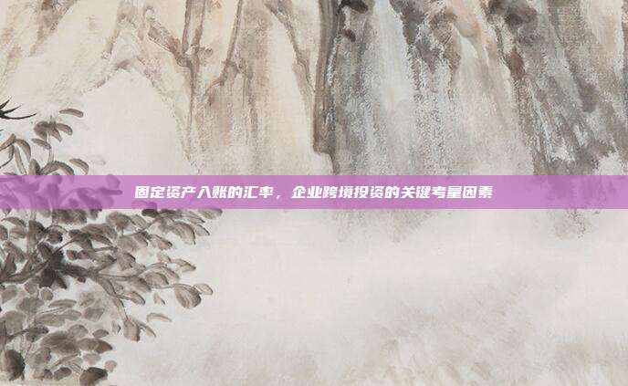 固定资产入账的汇率,企业跨境投资的关键考量因素