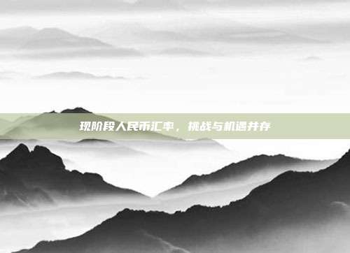 现阶段人民币汇率,挑战与机遇并存