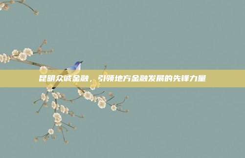 昆明众诚金融,引领地方金融发展的先锋力量