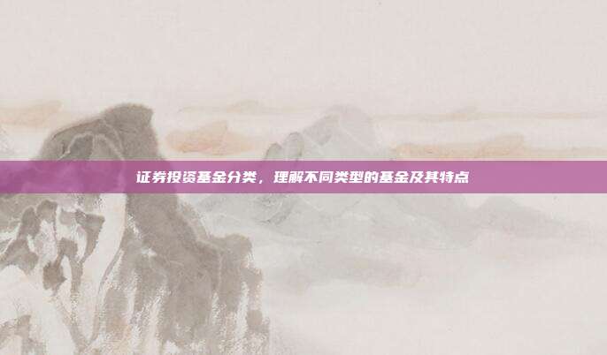 证券投资基金分类,理解不同类型的基金及其特点