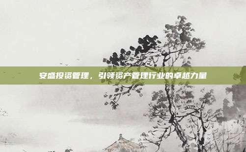 安盛投资管理,引领资产管理行业的卓越力量