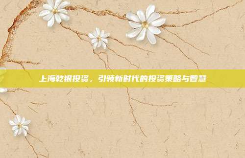 上海乾银投资，引领新时代的投资策略与智慧