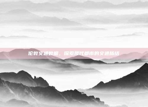 伦敦交通数据,探索现代都市的交通脉络