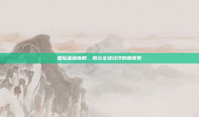 国际金融指数,揭示全球经济的晴雨表