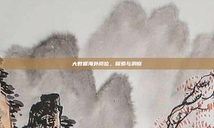 大数据海外岗位,探索与洞察