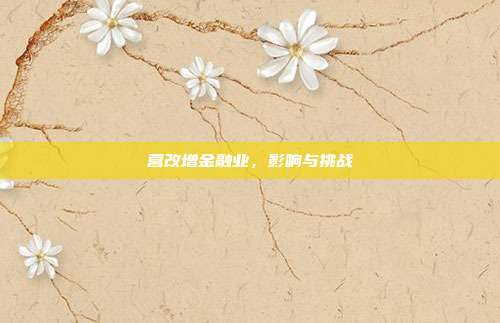 营改增金融业,影响与挑战