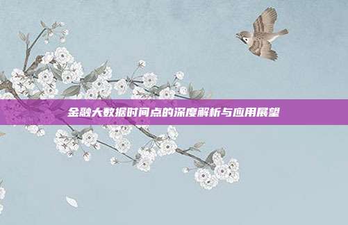 金融大数据时间点的深度解析与应用展望