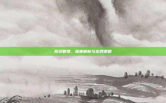 投资管理，深度解析与实践策略