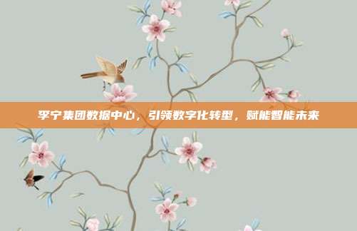 李宁集团数据中心,引领数字化转型,赋能智能未来