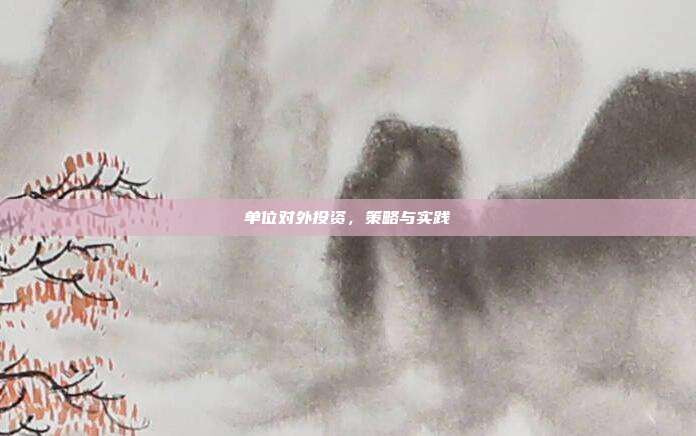 单位对外投资,策略与实践