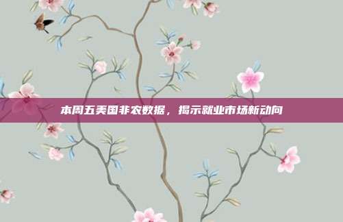 本周五美国非农数据,揭示就业市场新动向