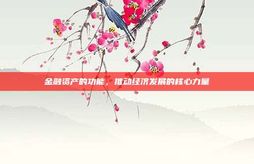金融资产的功能,推动经济发展的核心力量