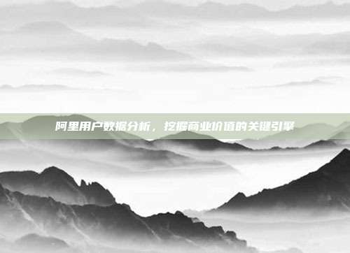 阿里用户数据分析,挖掘商业价值的关键引擎