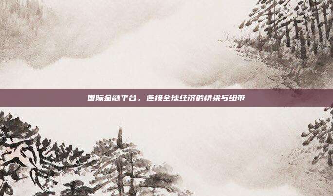 国际金融平台，连接全球经济的桥梁与纽带