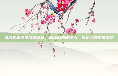酒店买家数据深度解析,洞悉消费者行为,优化业务运营策略