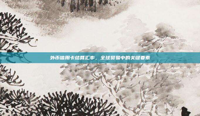 外币信用卡结算汇率，全球贸易中的关键要素