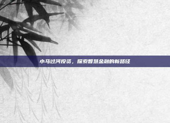 小马过河投资，探索智慧金融的新路径