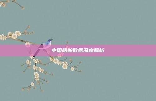 中国船舶数据深度解析