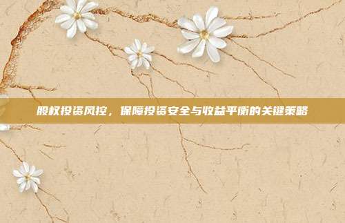 股权投资风控,保障投资安全与收益平衡的关键策略