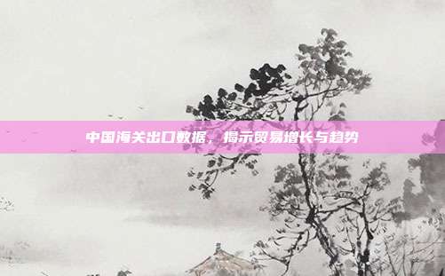 中国海关出口数据,揭示贸易增长与趋势
