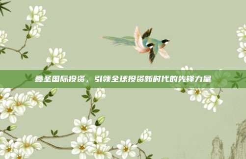 鑫圣国际投资,引领全球投资新时代的先锋力量
