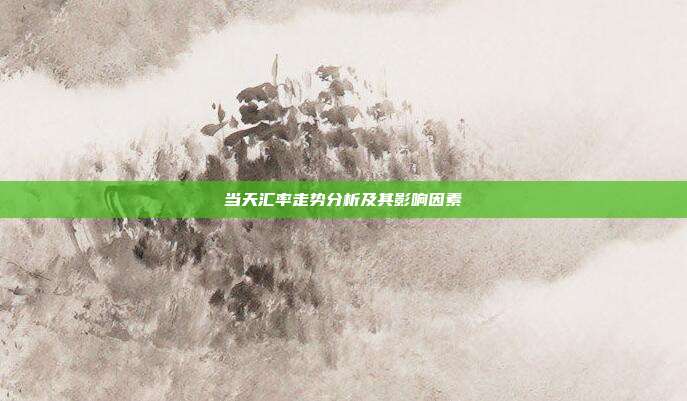 当天汇率走势分析及其影响因素